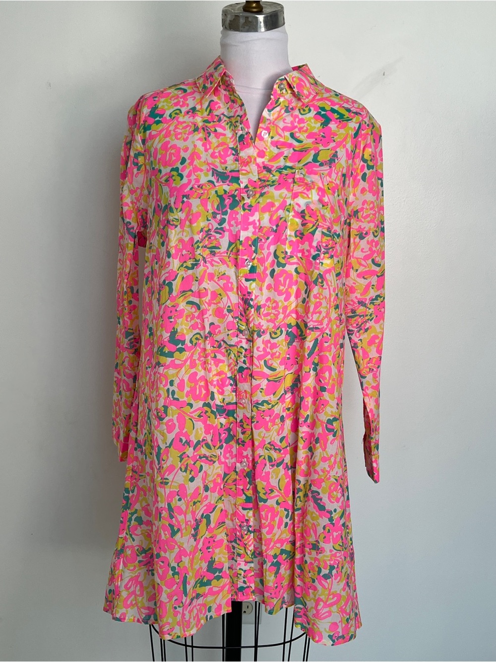 NWT! Mudpie Collins Neon Floral Print Cover Up Size Small